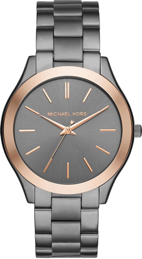 Montre Slim Runway en acier inoxydable noir 